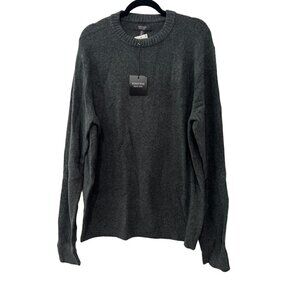 NWT Nordstrom Men's Shop Size XL/3XL Grey Dark Charcoal Heater CrewNeck …